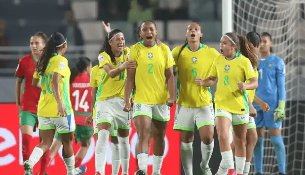 开门红, 朝鲜女足, 而巴西则取